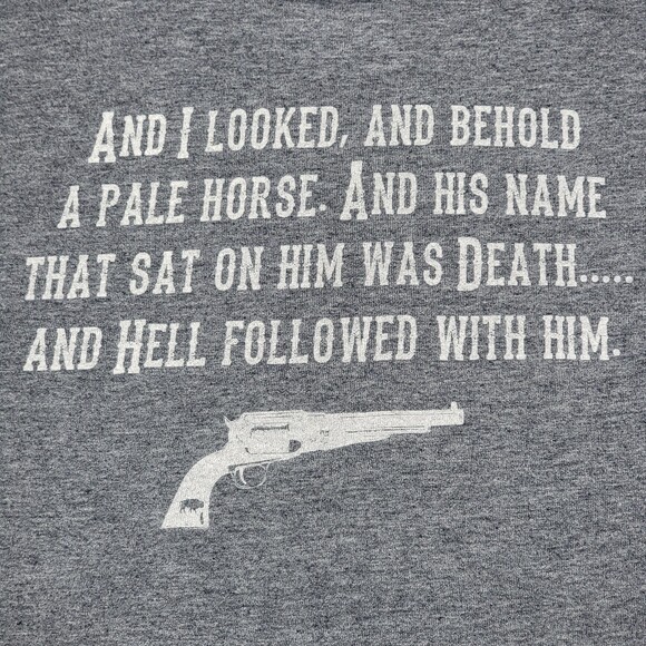 Bison Union Co. SS Dark Grey Tee "Peacemaker" Revelation 6:8 - Size XXXL - Picture 1 of 5